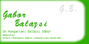 gabor balazsi business card